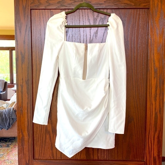 Michael Costello REVOLVE Racquel Mini Dress in Ivory Size small still sold - Picture 5 of 9